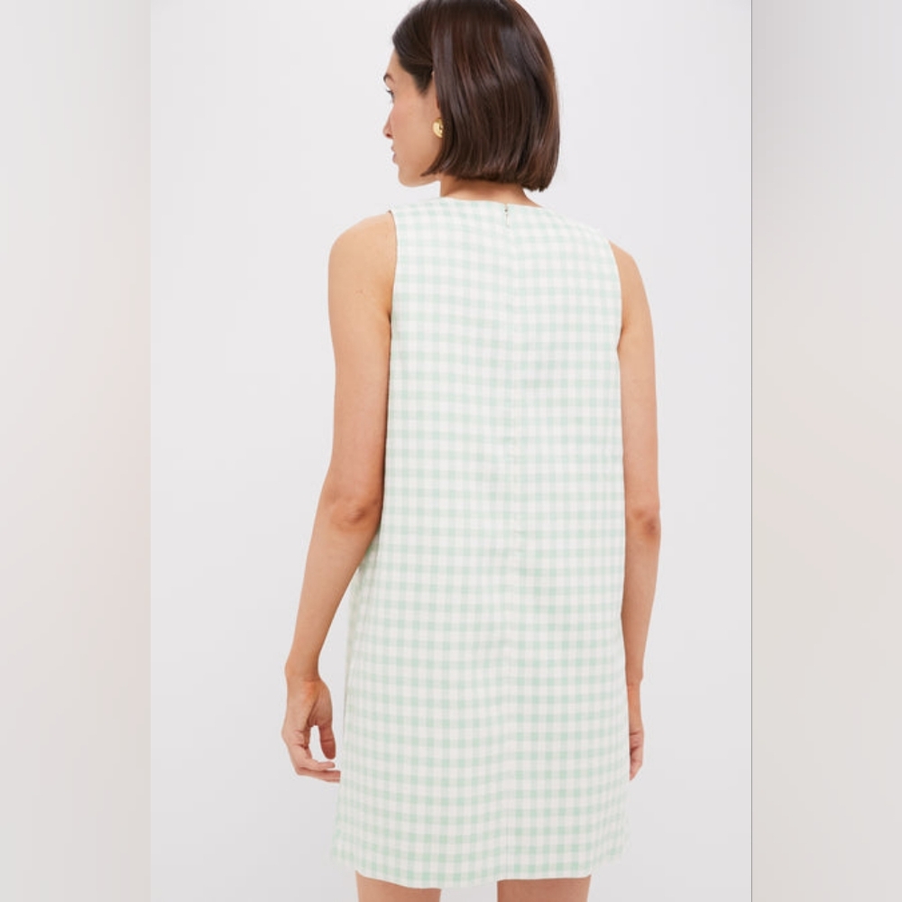 NWT Tuckernuck Julep Gingham Sconset Dress Size Small In Green Gingham - Picture 8 of 11